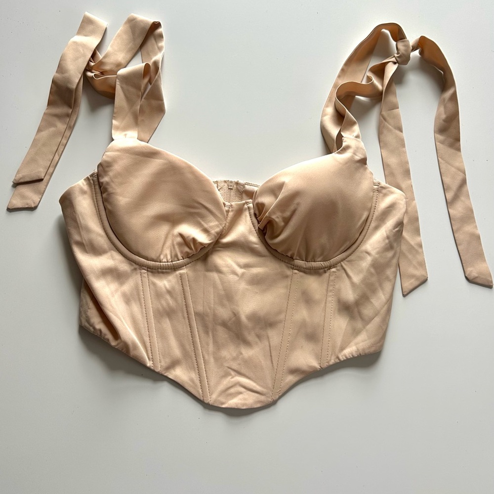 Elegant Cream Corset Top